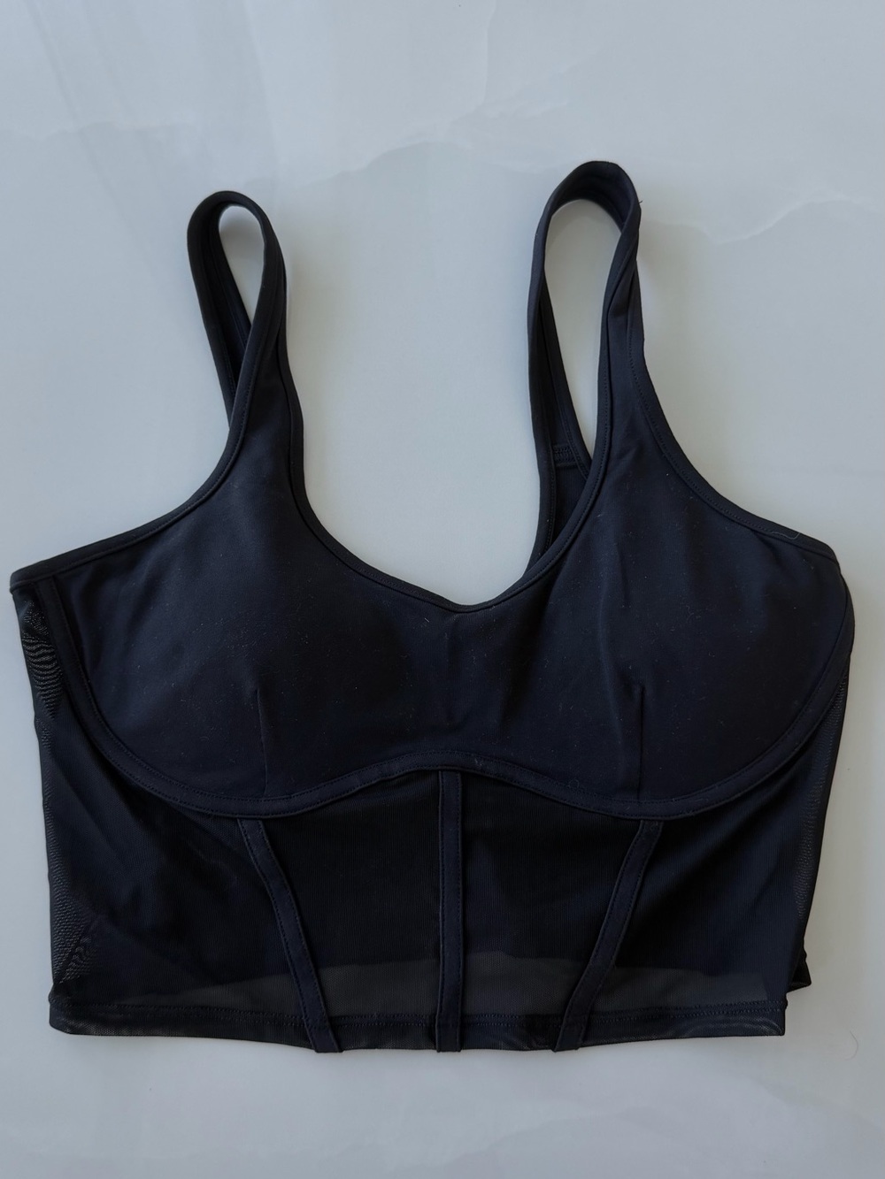 ALO  Airbrush Mesh Corset Tank